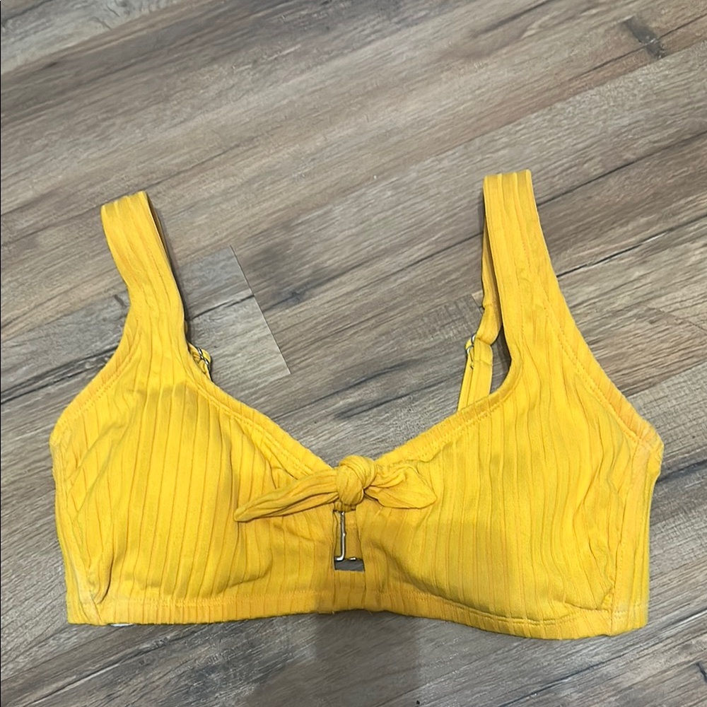 Yellow Ribbed Bralette
